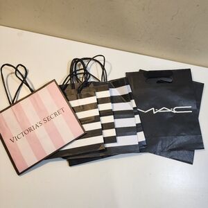 Victoria's Secret Sephora and MAC Shopping Bags Bundle Of 7
